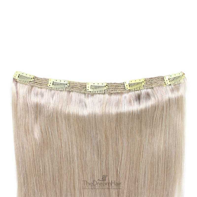 One Piece of Triple Weft, Extra Large And Thick, Clip in Hair Extensions, Color #Grey
