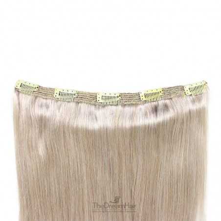 One Piece of Triple Weft, Extra Large And Thick, Clip in Hair Extensions, Color #Grey