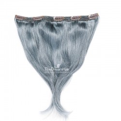 One Piece of Triple Weft, Extra Large And Thick, Clip in Hair Extensions, Color #Silver