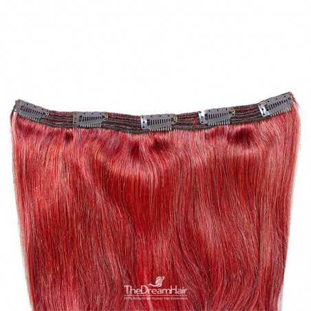 One Piece of Triple Weft, Extra Large And Thick, Clip in Hair Extensions, Color #Red
