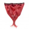 One Piece of Triple Weft, Extra Large And Thick, Clip in Hair Extensions, Color #Red