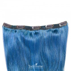 One Piece of Triple Weft, Extra Large And Thick, Clip in Hair Extensions, Color #Blue