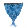 One Piece of Triple Weft, Extra Large And Thick, Clip in Hair Extensions, Color #Blue