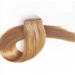 Skin Weft Hair Extensions, Colour #27 (Honey Blonde), Made With Remy Indian Human Hair