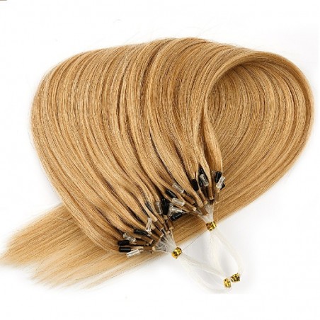 Micro Loop Ring Hair, Color #27 (Honey Blonde), Made With Remy Indian Human Hair