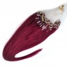 Micro Loop Ring Hair Extensions, Color #530 (Red Wine), Made With Remy Indian Human Hair
