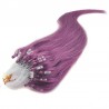 Micro Loop Ring Hair Extensions, Color #Purple, Made With Remy Indian Human Hair