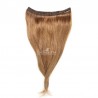 One Piece of Triple Weft, Clip in Hair Extensions, Color #8 (Chestnut Brown), Made With Remy Indian Human Hair