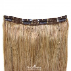 One Piece of Triple Weft, Clip in Hair Extensions, Color #10 (Golden Brown), Made With Remy Indian Human Hair
