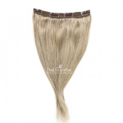One Piece of Triple Weft, Clip in Hair Extensions, Color #16 (Medium Ash Blonde), Made With Remy Indian Human Hair