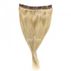 One Piece of Triple Weft, Clip in Hair Extensions, Color #24 (Golden Blonde), Made With Remy Indian Human Hair