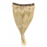 One Piece of Triple Weft, Clip in Hair Extensions, Color #24 (Golden Blonde), Made With Remy Indian Human Hair