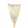 One Piece of Triple Weft, Clip in Hair Extensions, Color #60 (Lightest Blonde), Made With Remy Indian Human Hair