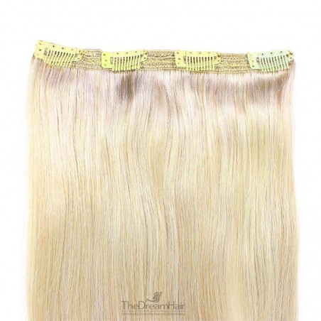 One Piece of Triple Weft, Clip in Hair Extensions, Color #613 (Platinum Blonde), Made With Remy Indian Human Hair
