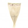 One Piece of Triple Weft, Clip in Hair Extensions, Color #613 (Platinum Blonde), Made With Remy Indian Human Hair
