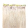One Piece of Triple Weft, Clip in Hair Extensions, Color Grey, Made With Remy Indian Human Hair