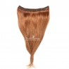One Piece of Triple Weft, Clip in Hair Extensions, Color #30 (Dark Auburn), Made With Remy Indian Human Hair