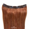 One Piece of Triple Weft, Clip in Hair Extensions, Color #33 (Auburn), Made With Remy Indian Human Hair
