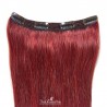 One Piece of Triple Weft, Clip in Hair Extensions, Color #530 (Red Wine), Made With Remy Indian Human Hair