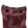 One Piece of Triple Weft, Clip in Hair Extensions, Color #99j (Burgundy), Made With Remy Indian Human Hair