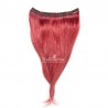 One Piece of Triple Weft, Clip in Hair Extensions, Color #Red, Made With Remy Indian Human Hair