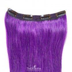 One Piece of Triple Weft, Clip in Hair Extensions, Color #Purple, Made With Remy Indian Human Hair