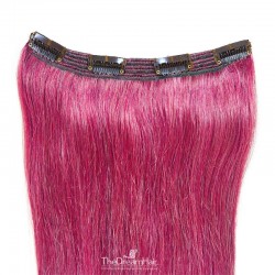 One Piece of Triple Weft, Clip in Hair Extensions, Color #Pink, Made With Remy Indian Human Hair
