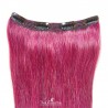 One Piece of Triple Weft, Clip in Hair Extensions, Color #Pink, Made With Remy Indian Human Hair