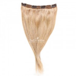 One Piece of Triple Weft, Clip in Hair Extensions, Color #27 (Honey Blonde), Made With Remy Indian Human Hair