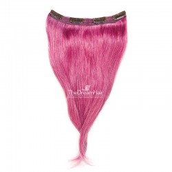 One Piece of Triple Weft, Clip in Hair Extensions, Color #Pink, Made With Remy Indian Human Hair