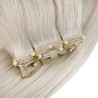 Micro Ring Weft Hair Extensions, Mix Colour #18/613 (Light Ash Blonde / Platinum Blonde), Made With Remy Indian Human Hair