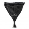 One Piece of Double Weft, Extra Large, Clip-in Hair Extensions, Color #1 (Jet Black), Made With Remy Indian Human Hair