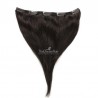 One Piece of Double Weft, Extra Large, Clip-in Hair Extensions, Color #1B (Off Black), Made With Remy Indian Human Hair