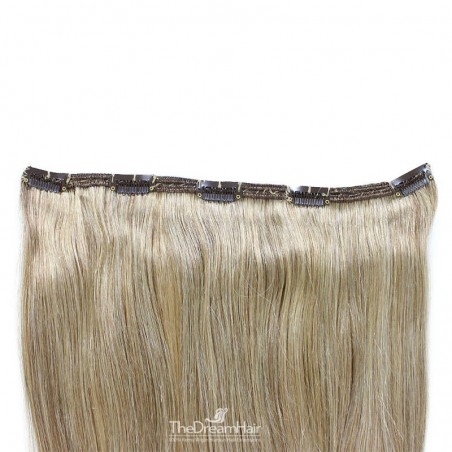 One Piece of Double Weft "Extra-Large", Clip in Hair Extensions, Color #16 (Medium Ash Blonde), Made With Remy Indian Human Hair