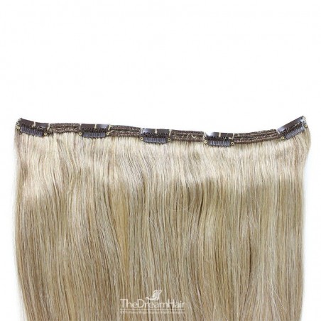 One Piece of Double Weft "Extra-Large", Clip in Hair Extensions, Color #18 (Light Ash Blonde), Made With Remy Indian Human Hair