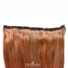 One Piece of Double Weft "Extra-Large", Clip in Hair Extensions, Color #30 (Dark Auburn), Made With Remy Indian Human Hair