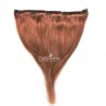 One Piece of Double Weft "Extra-Large", Clip in Hair Extensions, Color #33 (Auburn), Made With Remy Indian Human Hair