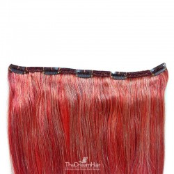 One Piece of Double Weft, Extra Large, Clip-in Hair Extensions, Color #Red, Made With Indian Hair