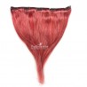 One Piece of Double Weft, Extra Large, Clip-in Hair Extensions, Color #Red, Made With Indian Hair