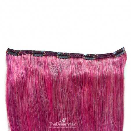 One Piece of Double Weft, Extra Large, Clip-in Hair Extensions, Color #Pink, Made With Remy Indian Human Hair