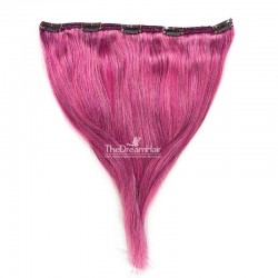 One Piece of Double Weft, Extra Large, Clip-in Hair Extensions, Color #Pink, Made With Remy Indian Human Hair