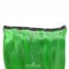 One Piece of Double Weft, Extra Large, Clip-in Hair Extensions, Color #Green, Made With Remy Indian Human Hair