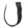 One Piece of Funky Streak Weft, Clip in Hair Extensions, Color #1 (Jet Black), Made With Remy Indian Human Hair
