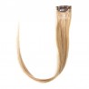 One Piece of Funky Streak Weft, Clip in Hair Extensions, Color #12 (Light Brown), Made With Remy Indian Human Hair