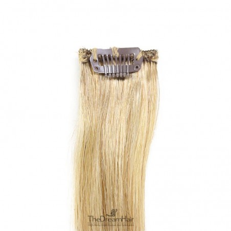 One Piece of Funky Streak Weft, Clip in Hair Extensions, Color #24 (Golden Blonde), Made With Remy Indian Human Hair