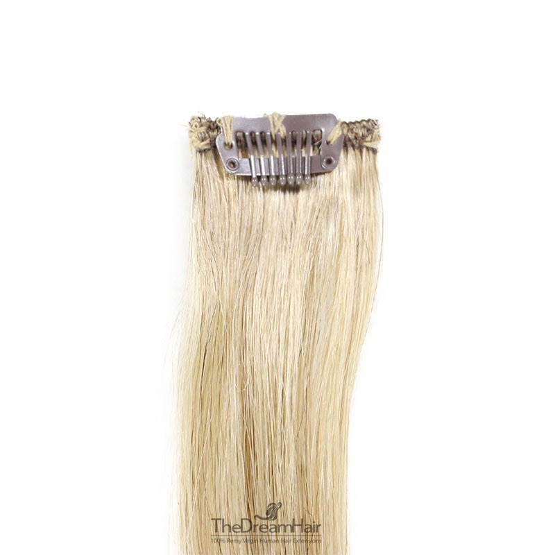 One Piece of Funky Streak Weft, Clip in Hair Extensions, Color #60 (Lightest Blonde), Made With Remy Indian Human Hair