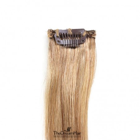 One Piece of Funky Streak Weft, Clip in Hair Extensions, Color #27 (Honey Blonde), Made With Remy Indian Human Hair
