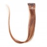 One Piece of Funky Streak Weft, Clip in Hair Extensions, Color #30 (Dark Auburn), Made With Remy Indian Human Hair