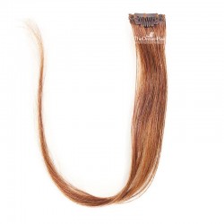 One Piece of Funky Streak Weft, Clip in Hair Extensions, Color #35 (Red Rust), Made With Remy Indian Human Hair