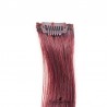 One Piece of Funky Streak Weft, Clip in Hair Extensions, Color #530 (Red Wine), Made With Remy Indian Human Hair